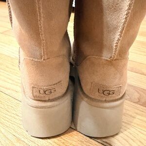 UGG Chestnut Suede Short Boot with Wedge Sole